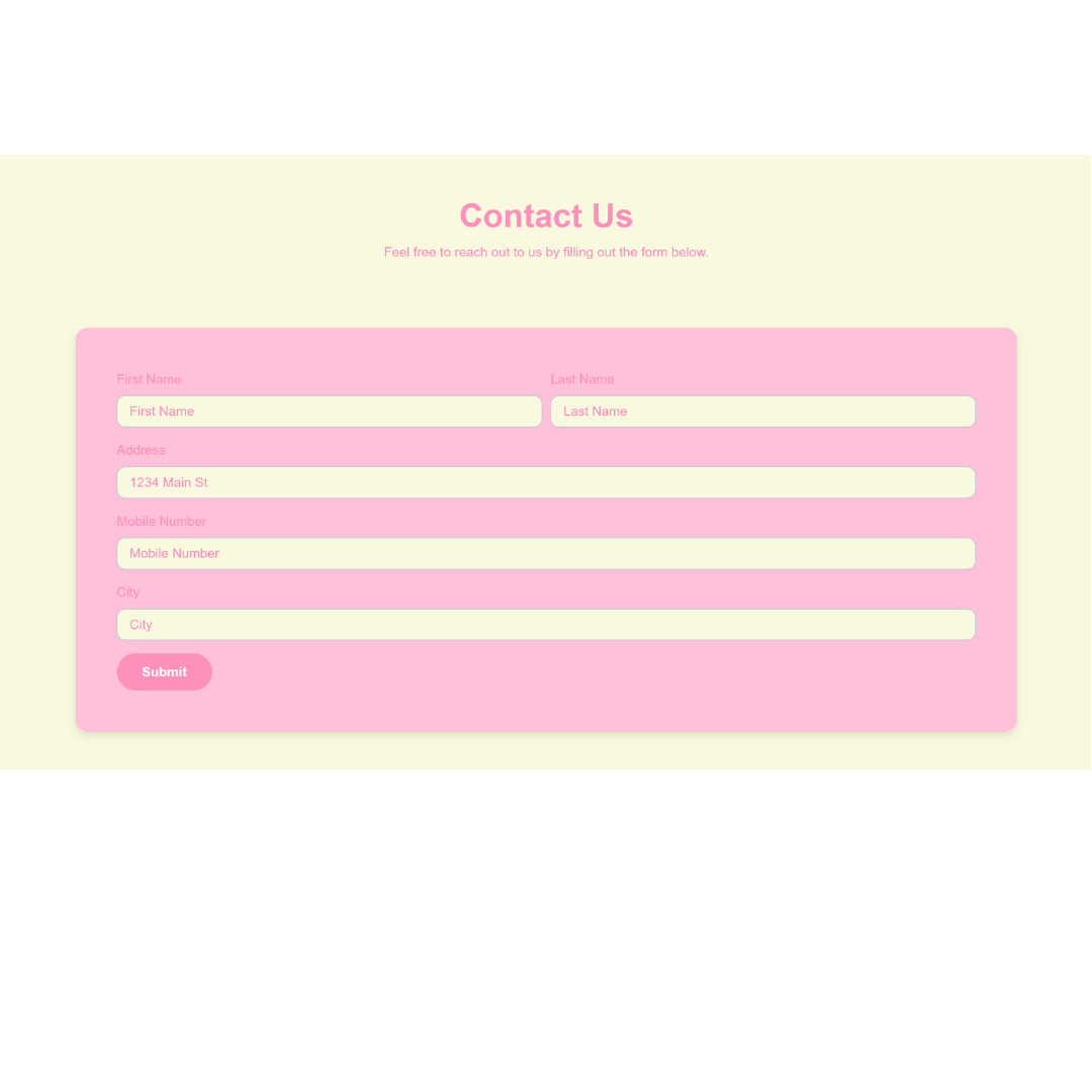 HTML Form Template